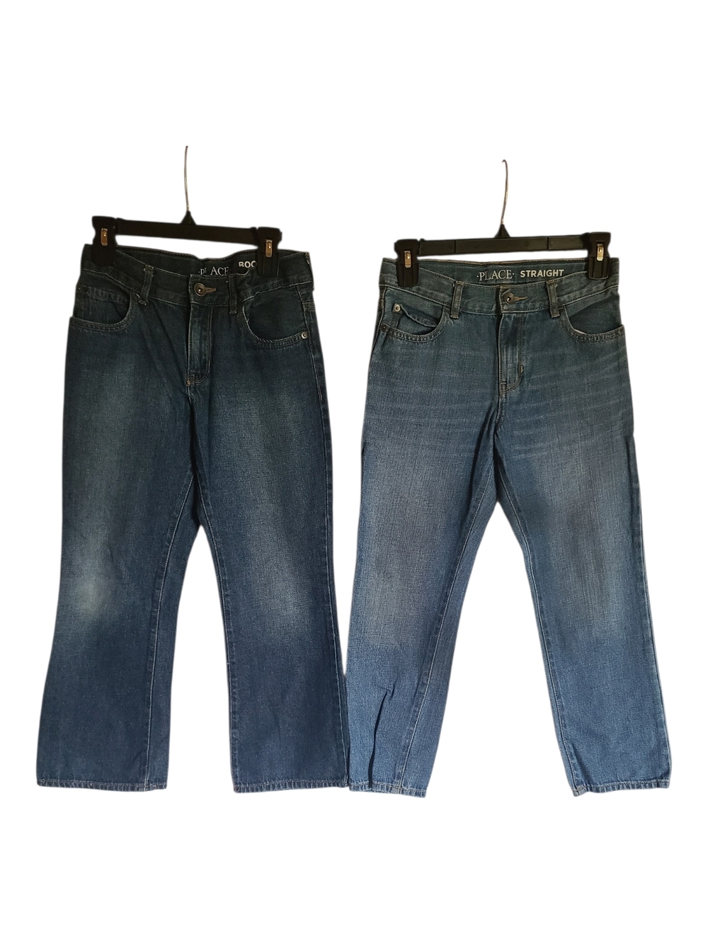 The Children's Place Boys 8H Jeans Bundle - Straight & Bootcut (Set of 2)